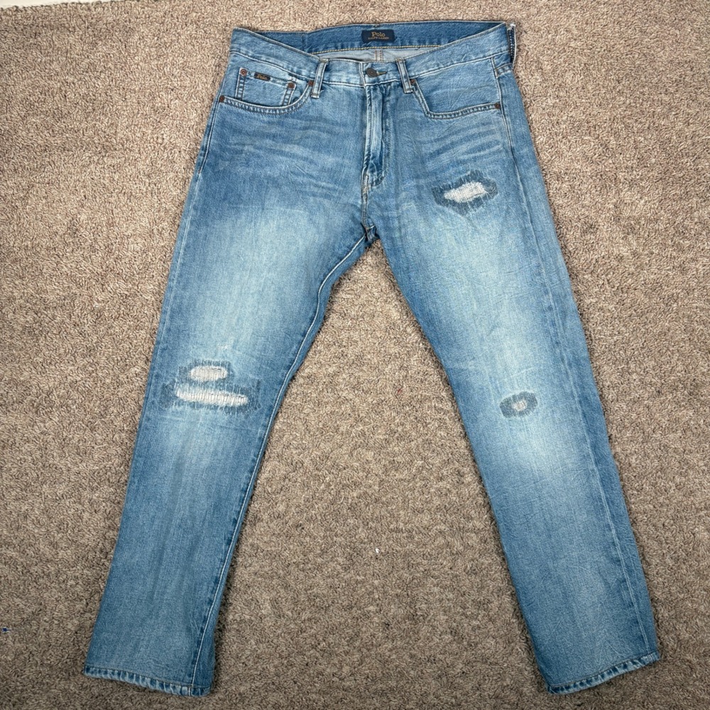 Polo Ralph Lauren Sullivan Slim Distressed Jeans Mens 30x30 (Fits 32x30)